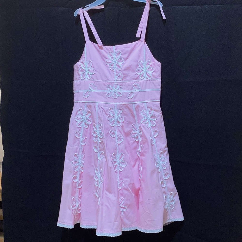 The Children’s Place Sun Dress Pink with white detail Girls size 6X/7